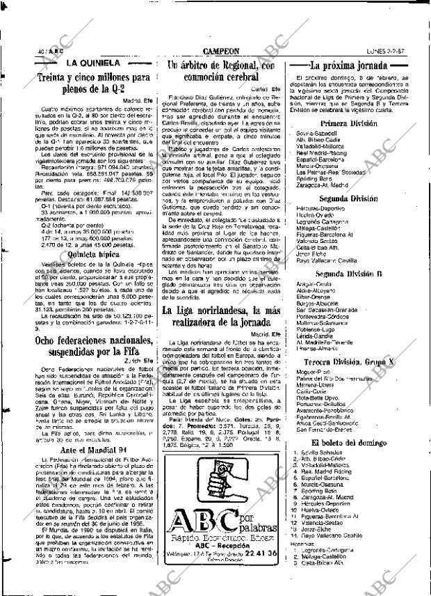 ABC SEVILLA 02-02-1987 página 40