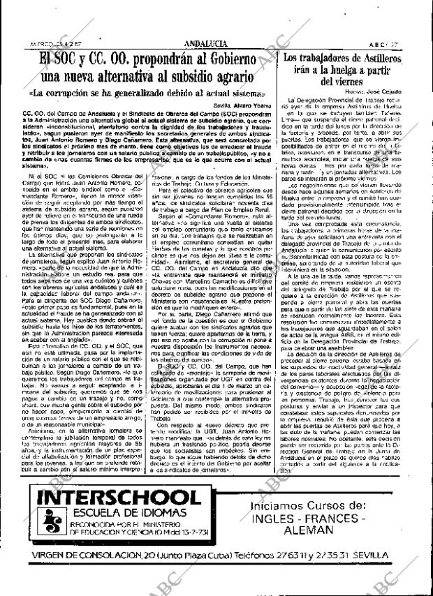 ABC SEVILLA 04-02-1987 página 27