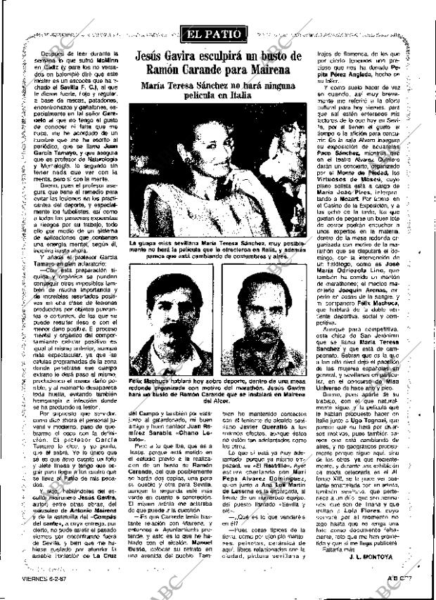ABC SEVILLA 06-02-1987 página 77