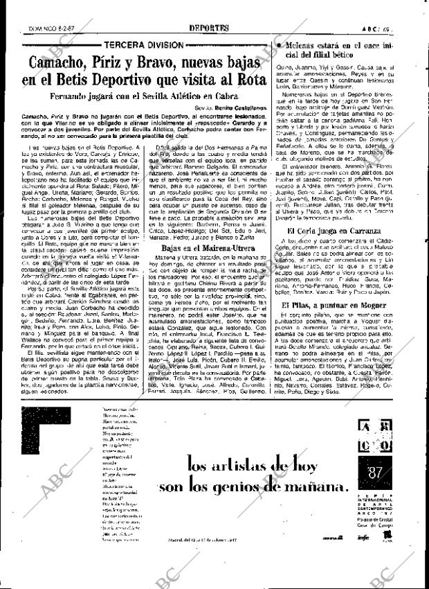 ABC SEVILLA 08-02-1987 página 69