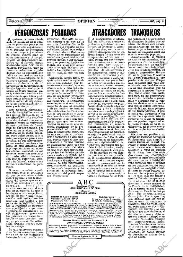 ABC MADRID 11-02-1987 página 11