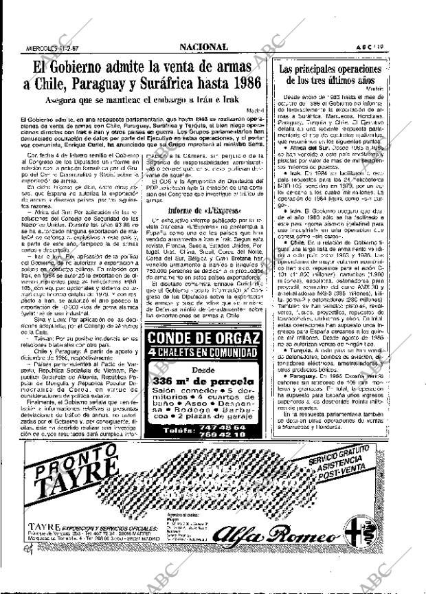 ABC MADRID 11-02-1987 página 19