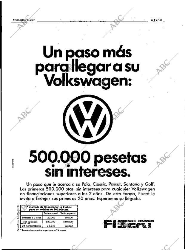 ABC MADRID 11-02-1987 página 33