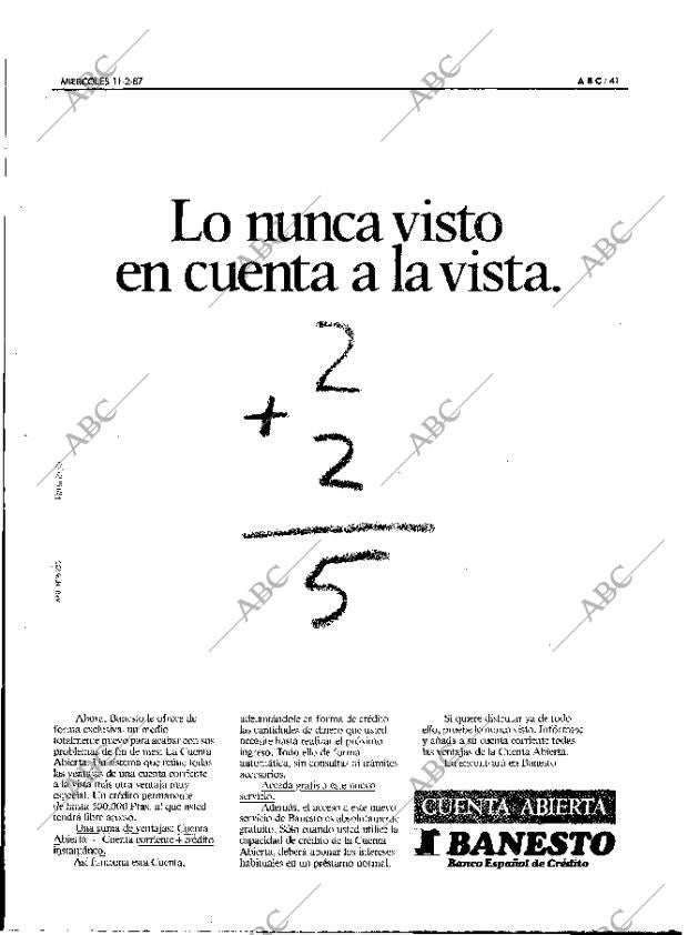 ABC MADRID 11-02-1987 página 41
