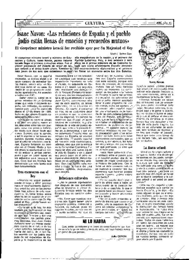ABC MADRID 11-02-1987 página 45