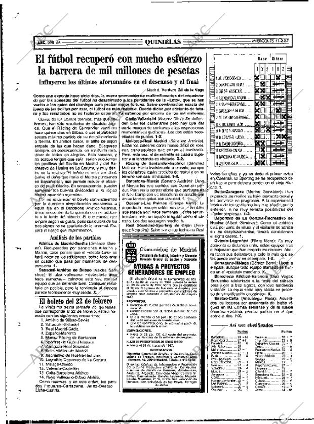 ABC MADRID 11-02-1987 página 64