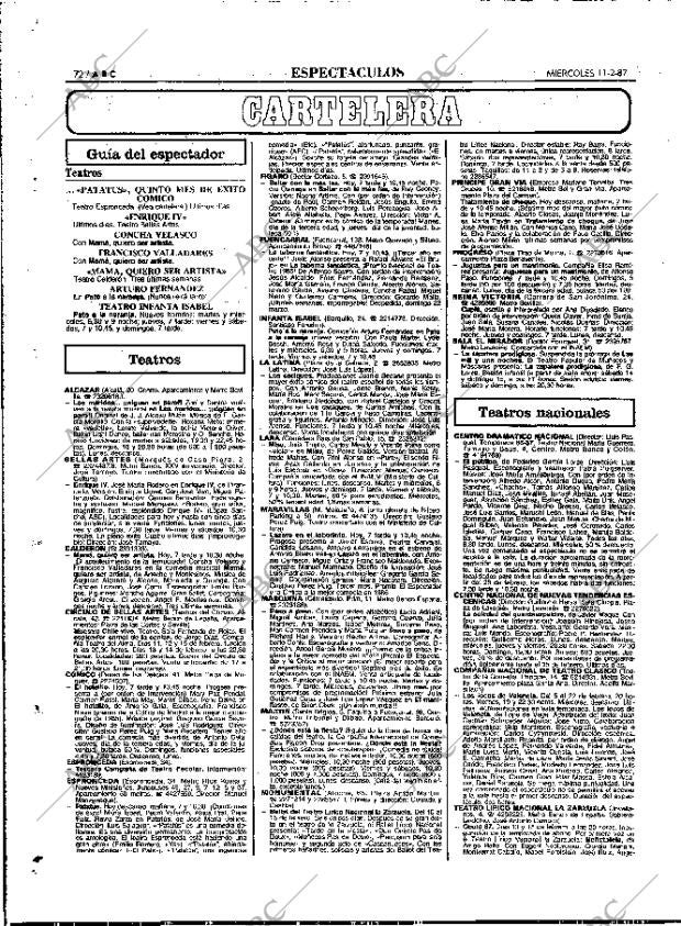 ABC MADRID 11-02-1987 página 72