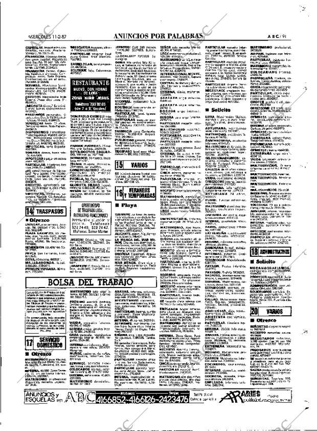 ABC MADRID 11-02-1987 página 91
