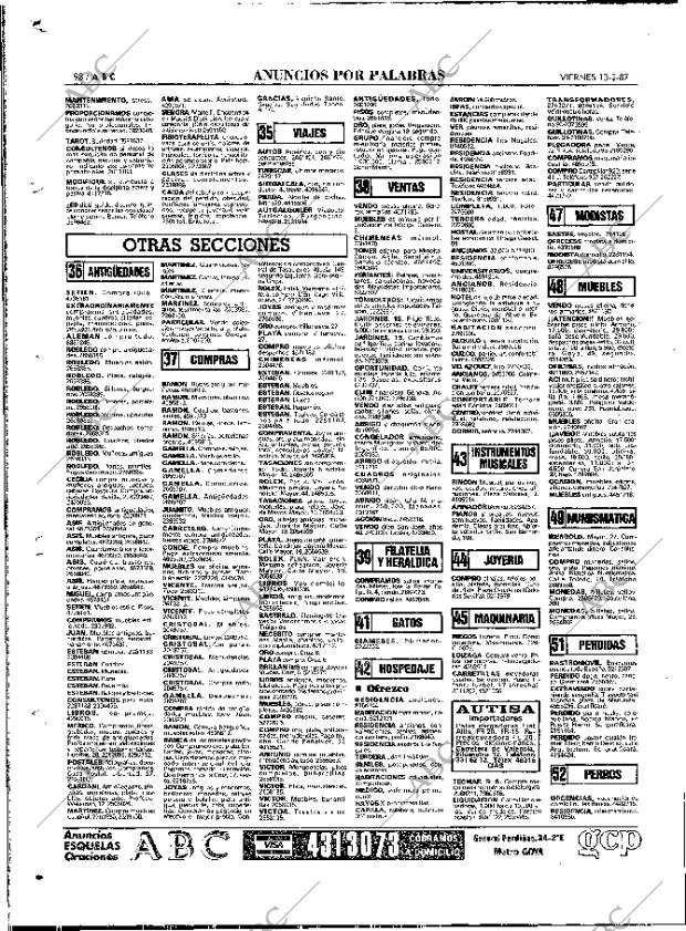 ABC MADRID 13-02-1987 página 98