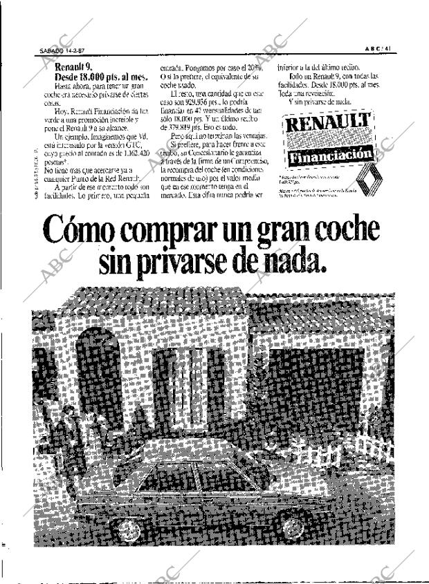 ABC MADRID 14-02-1987 página 41