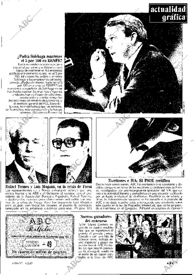 ABC MADRID 14-02-1987 página 5