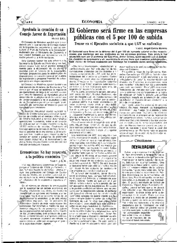 ABC MADRID 14-02-1987 página 62