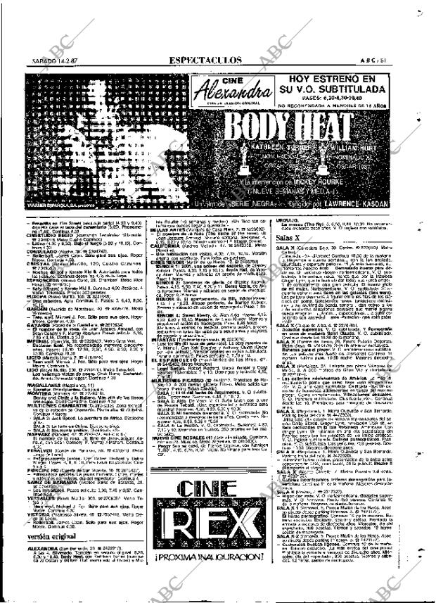 ABC MADRID 14-02-1987 página 81
