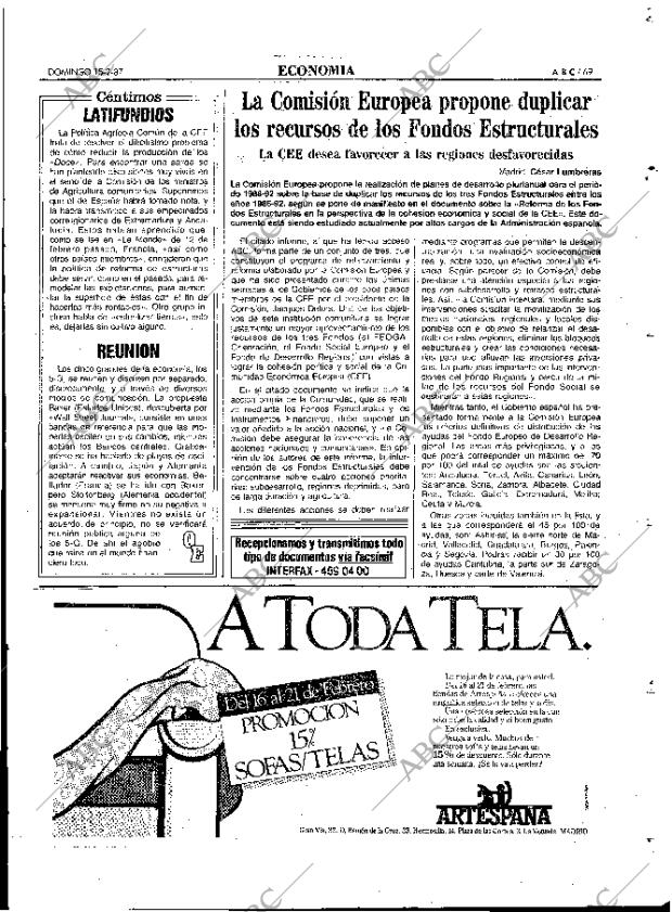 ABC MADRID 15-02-1987 página 69