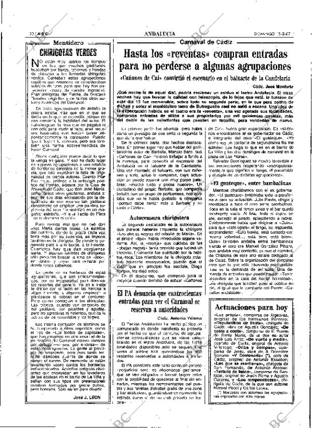 ABC SEVILLA 15-02-1987 página 30