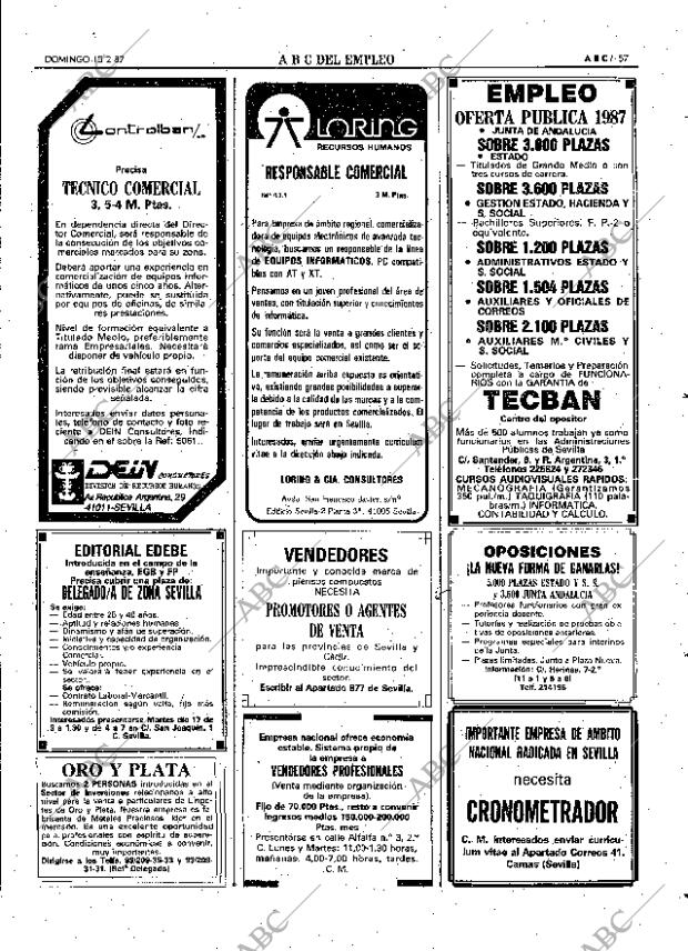 ABC SEVILLA 15-02-1987 página 57