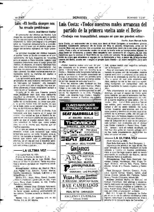 ABC SEVILLA 15-02-1987 página 66