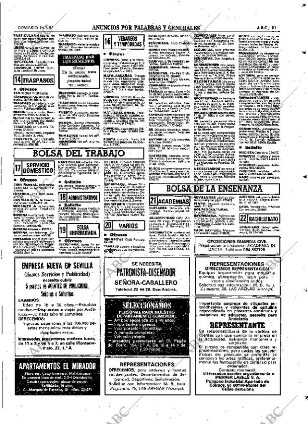 ABC SEVILLA 15-02-1987 página 81