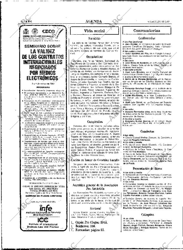 ABC MADRID 18-02-1987 página 32