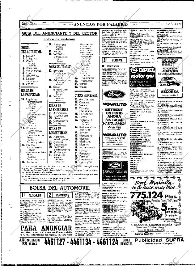 ABC MADRID 19-02-1987 página 96