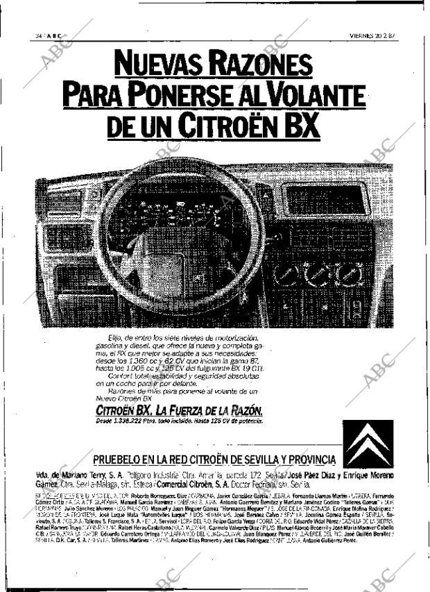 ABC SEVILLA 20-02-1987 página 34