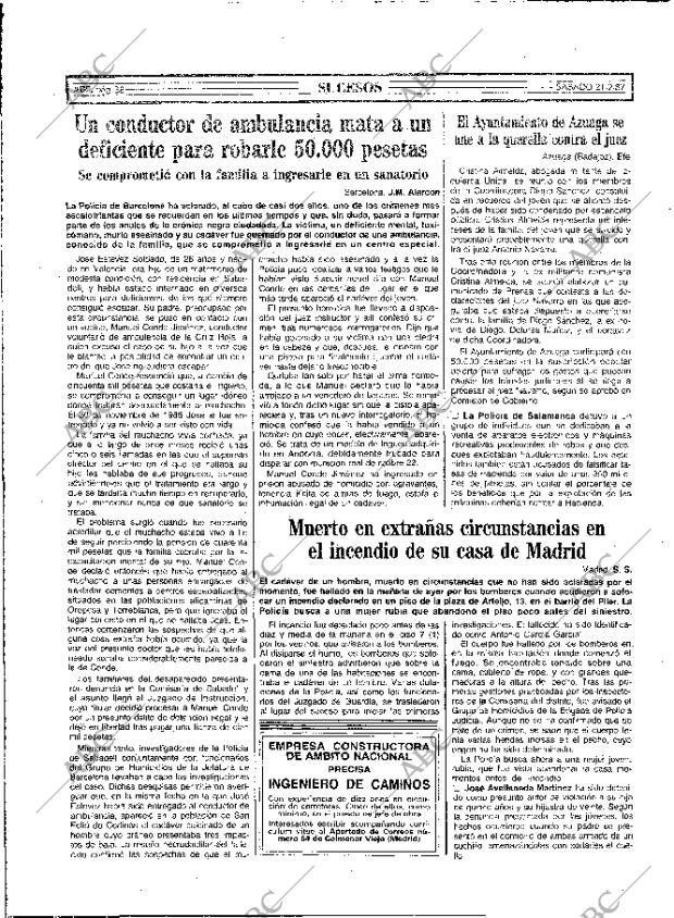 ABC MADRID 21-02-1987 página 38