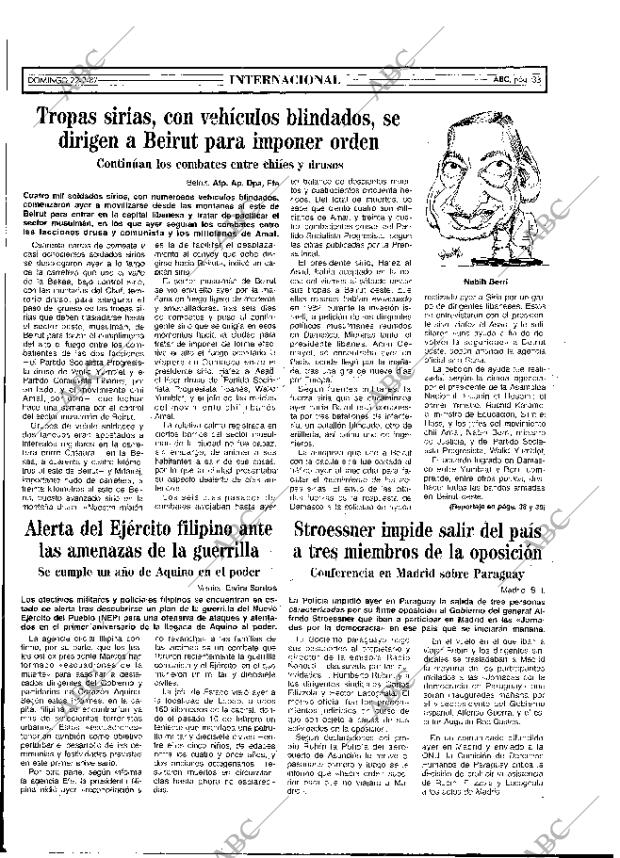 ABC MADRID 22-02-1987 página 33
