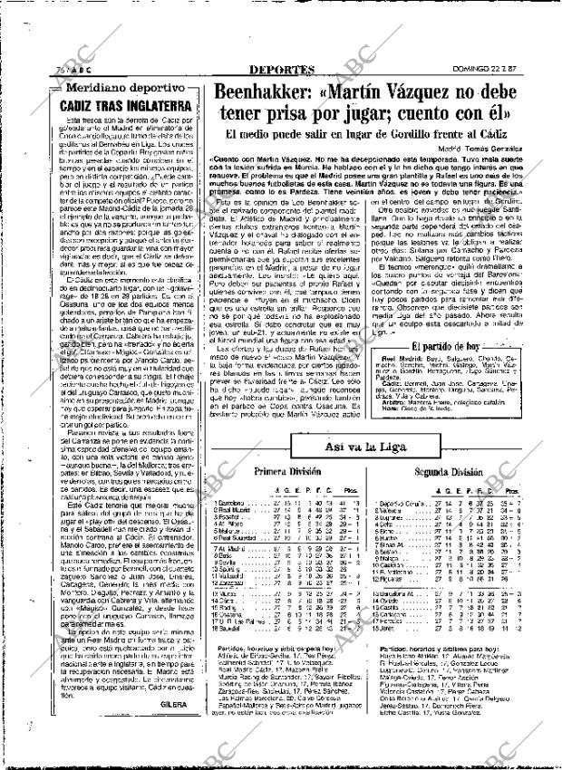 ABC MADRID 22-02-1987 página 76