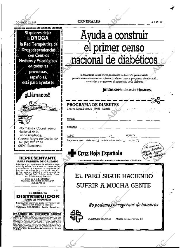 ABC MADRID 22-02-1987 página 97