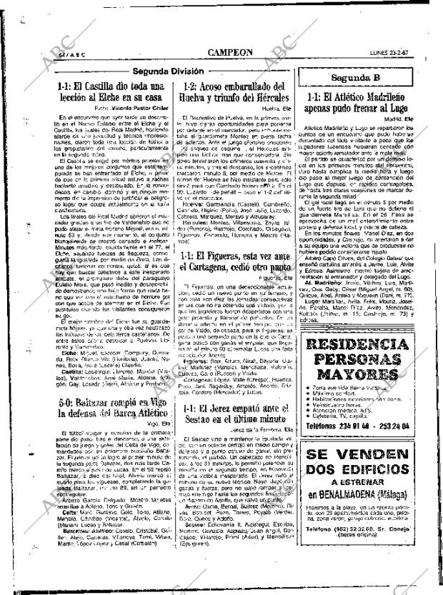 ABC MADRID 23-02-1987 página 64