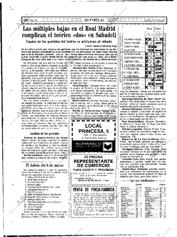 ABC MADRID 25-02-1987 página 70