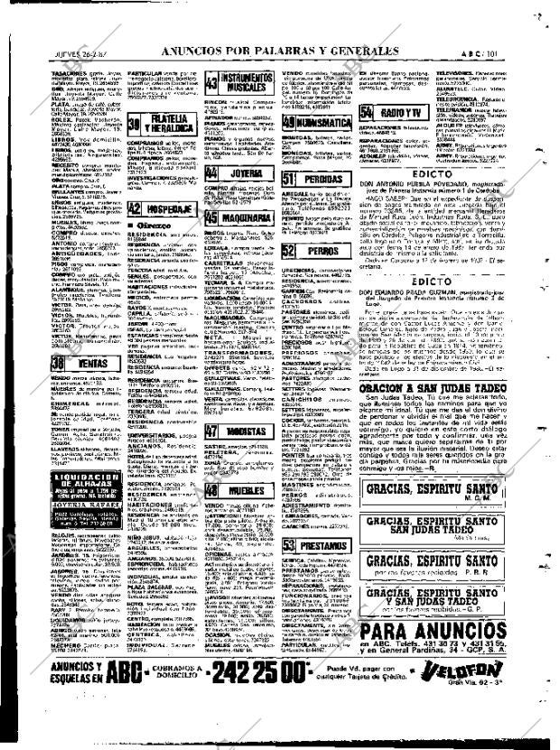 ABC MADRID 26-02-1987 página 101