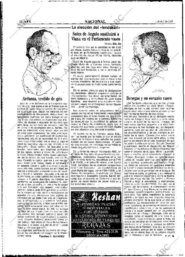 ABC MADRID 26-02-1987 página 22