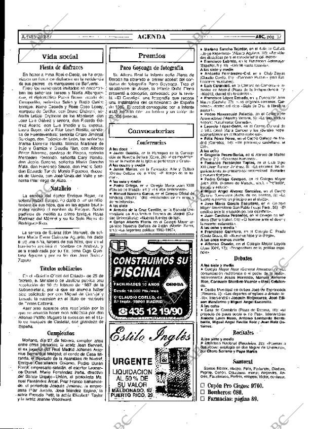 ABC MADRID 26-02-1987 página 37