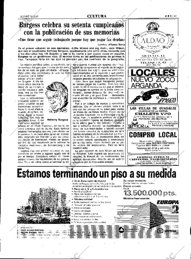 ABC MADRID 26-02-1987 página 41