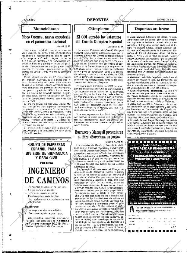 ABC MADRID 26-02-1987 página 70