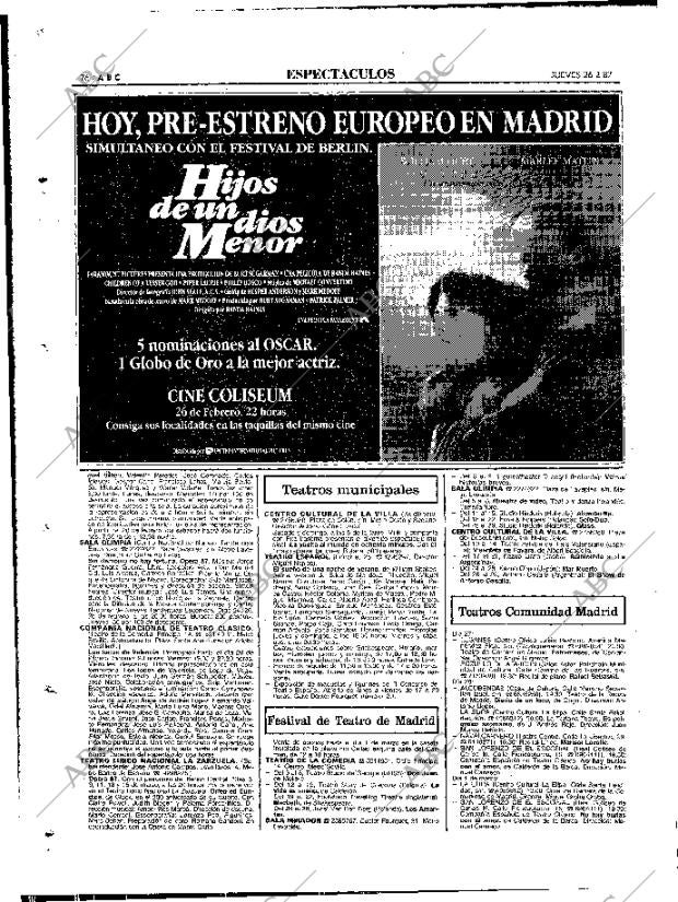 ABC MADRID 26-02-1987 página 76