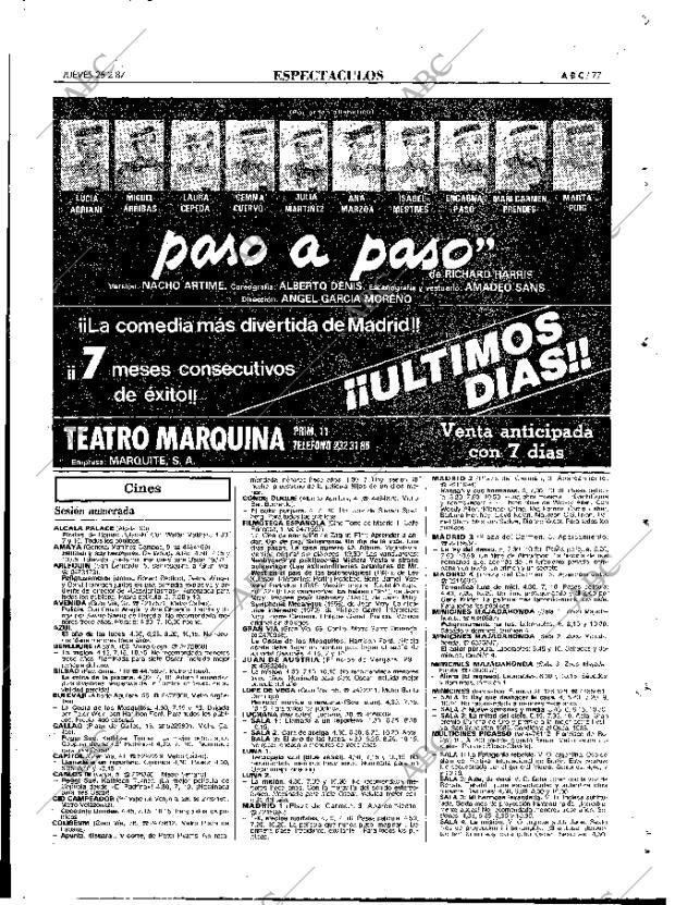 ABC MADRID 26-02-1987 página 77