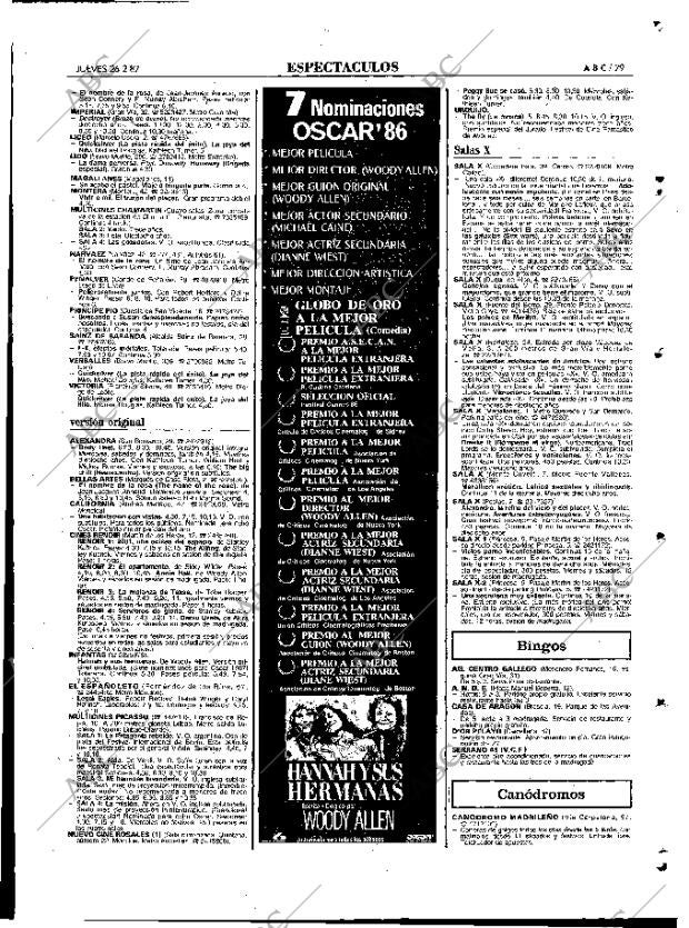 ABC MADRID 26-02-1987 página 79