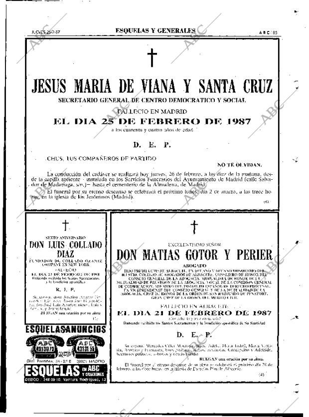 ABC MADRID 26-02-1987 página 83