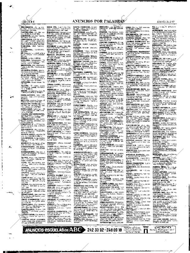 ABC MADRID 26-02-1987 página 96