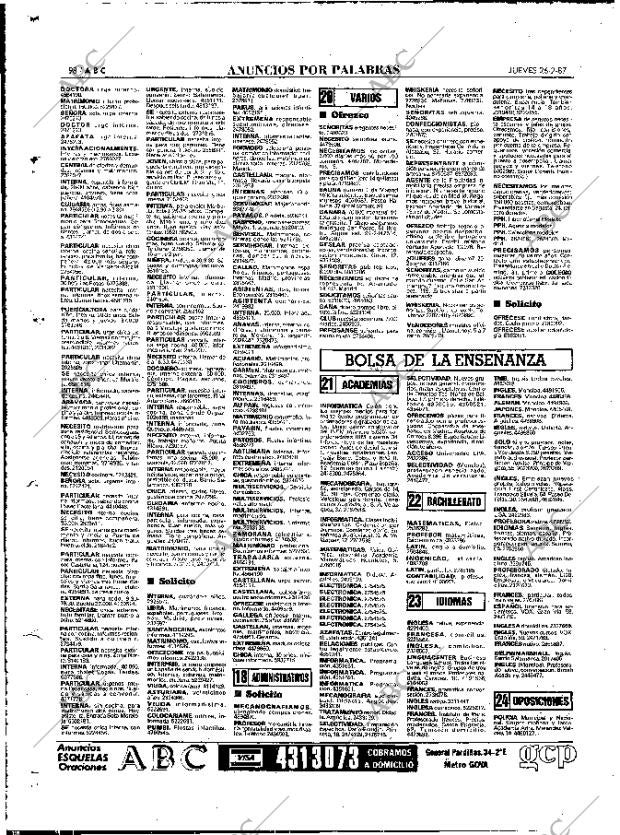 ABC MADRID 26-02-1987 página 98