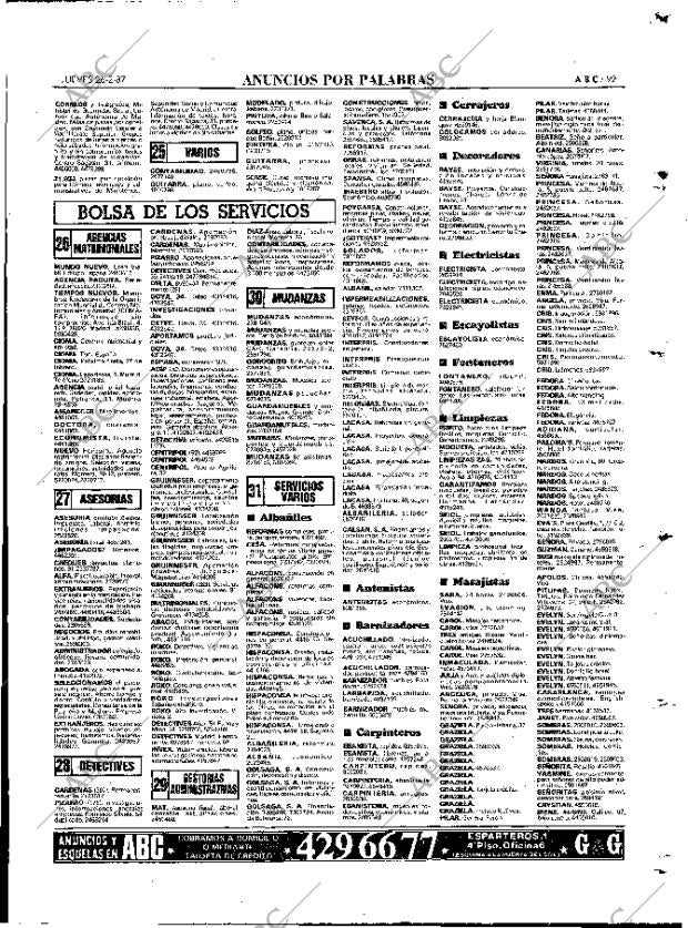ABC MADRID 26-02-1987 página 99