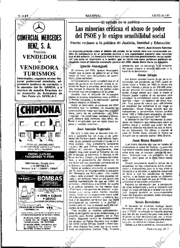 ABC SEVILLA 26-02-1987 página 18