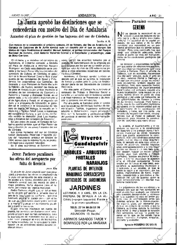 ABC SEVILLA 26-02-1987 página 25
