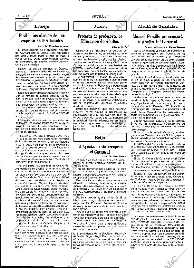ABC SEVILLA 26-02-1987 página 34