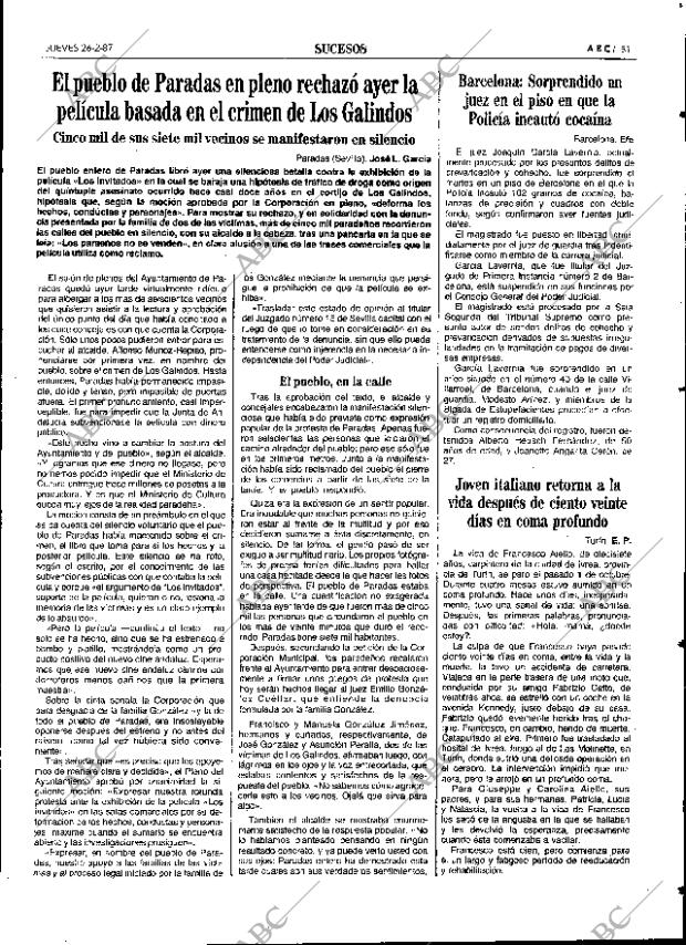 ABC SEVILLA 26-02-1987 página 51
