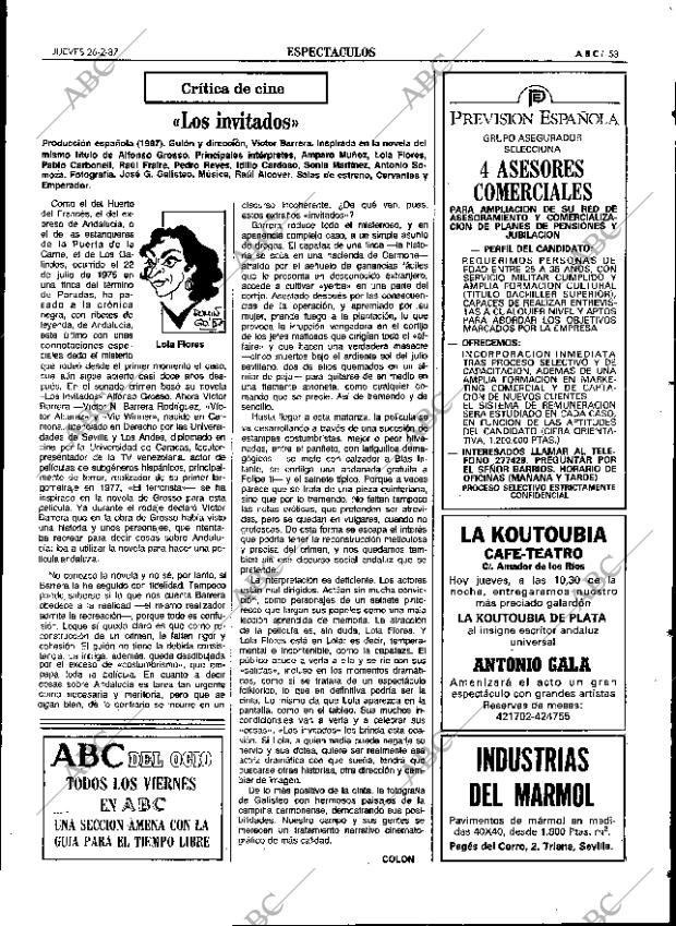 ABC SEVILLA 26-02-1987 página 53