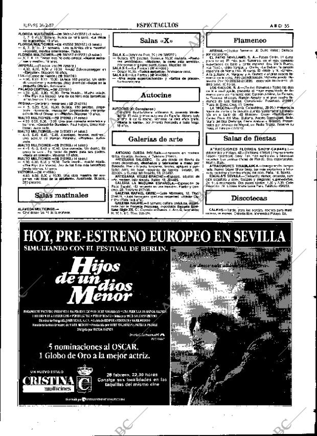 ABC SEVILLA 26-02-1987 página 55