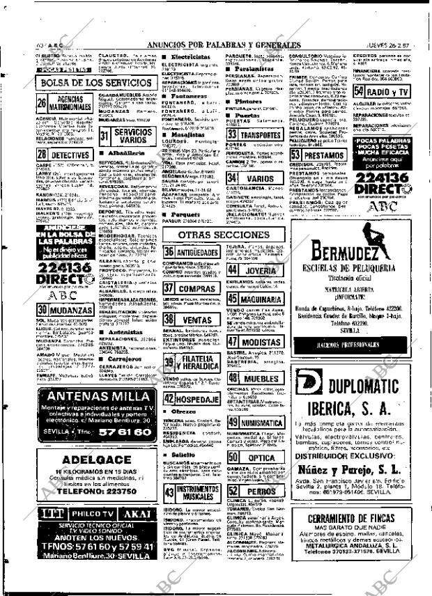 ABC SEVILLA 26-02-1987 página 60